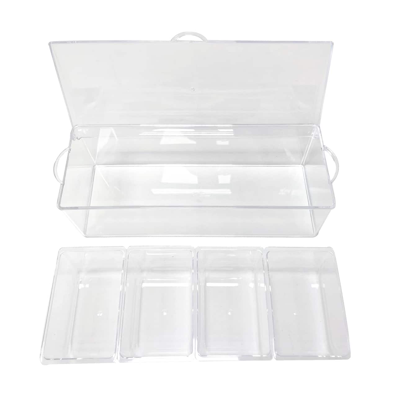 4 Pack: Clear Plastic Condiment Server by Celebrate It™